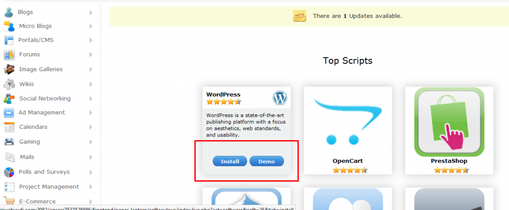 install wordpress 2