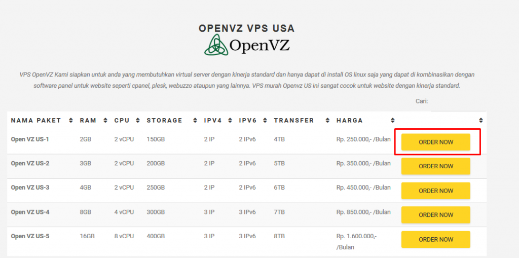 Cara Order VPS Server Di Hosteko