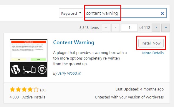 Content warning новое обновление