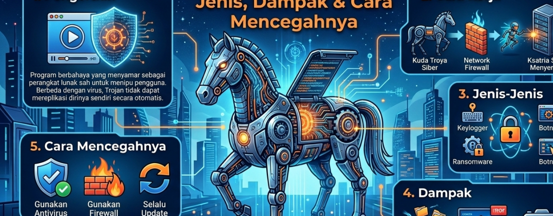 Trojan Adalah: Pengertian, Cara Kerja, Jenis, Dampak & Cara Mencegahnya
