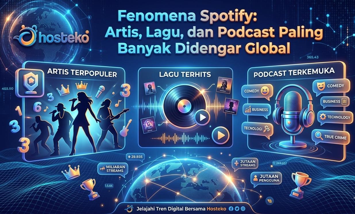Fenomena Spotify: Artis, Lagu, dan Podcast Paling Banyak Didengar Global