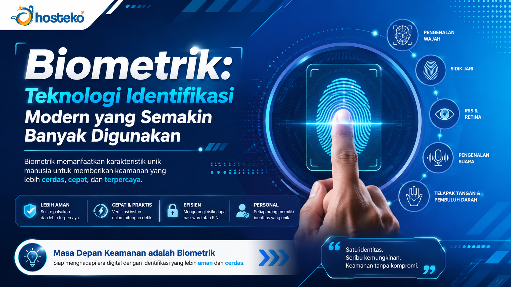 Teknologi biometrik untuk keamanan modern
