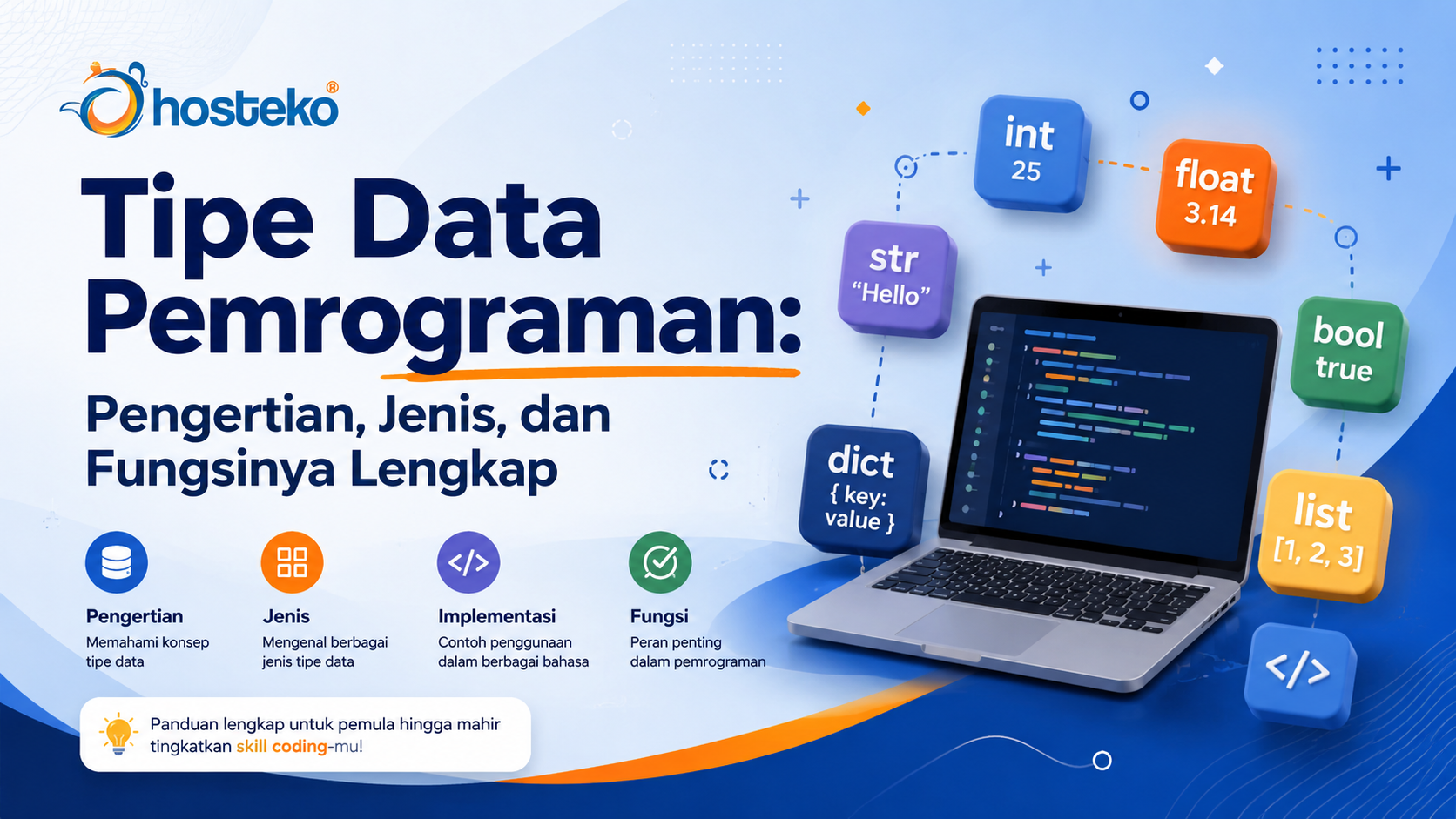 Tipe data pemrograman lengkap dan visual