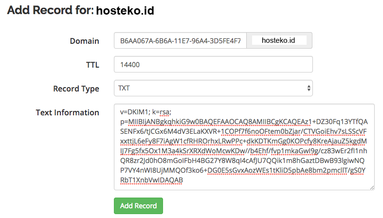 Cara membuat dan Validasi DKIM pada mail zimbra - HOSTEKO