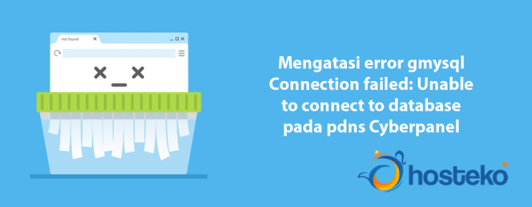 Mengatasi error gmysql Connection failed: Unable to connect to database ...